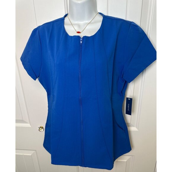 Jaanuu Princess Full Zip Scrub Top in Royal Blue, NWT, Medium - Picture 1 of 10